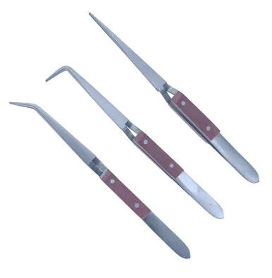 3Pc Professional Quality 6.5" Fiber Grip Tweezer Set - Sona Enterprises