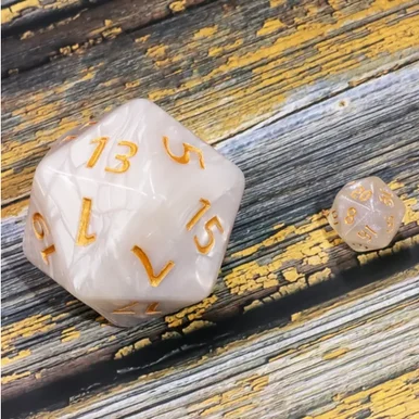 Foam Brain Games 5112 55mm Titan D20 - White Pearl