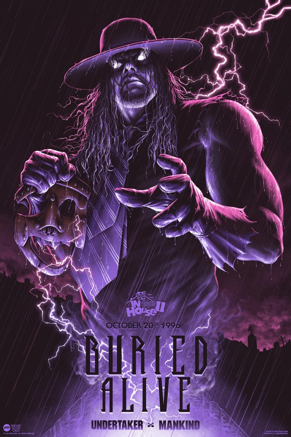 Buried Alive: Undertaker vs. Mankind (Variant) Poster - Matt Ryan Tobin