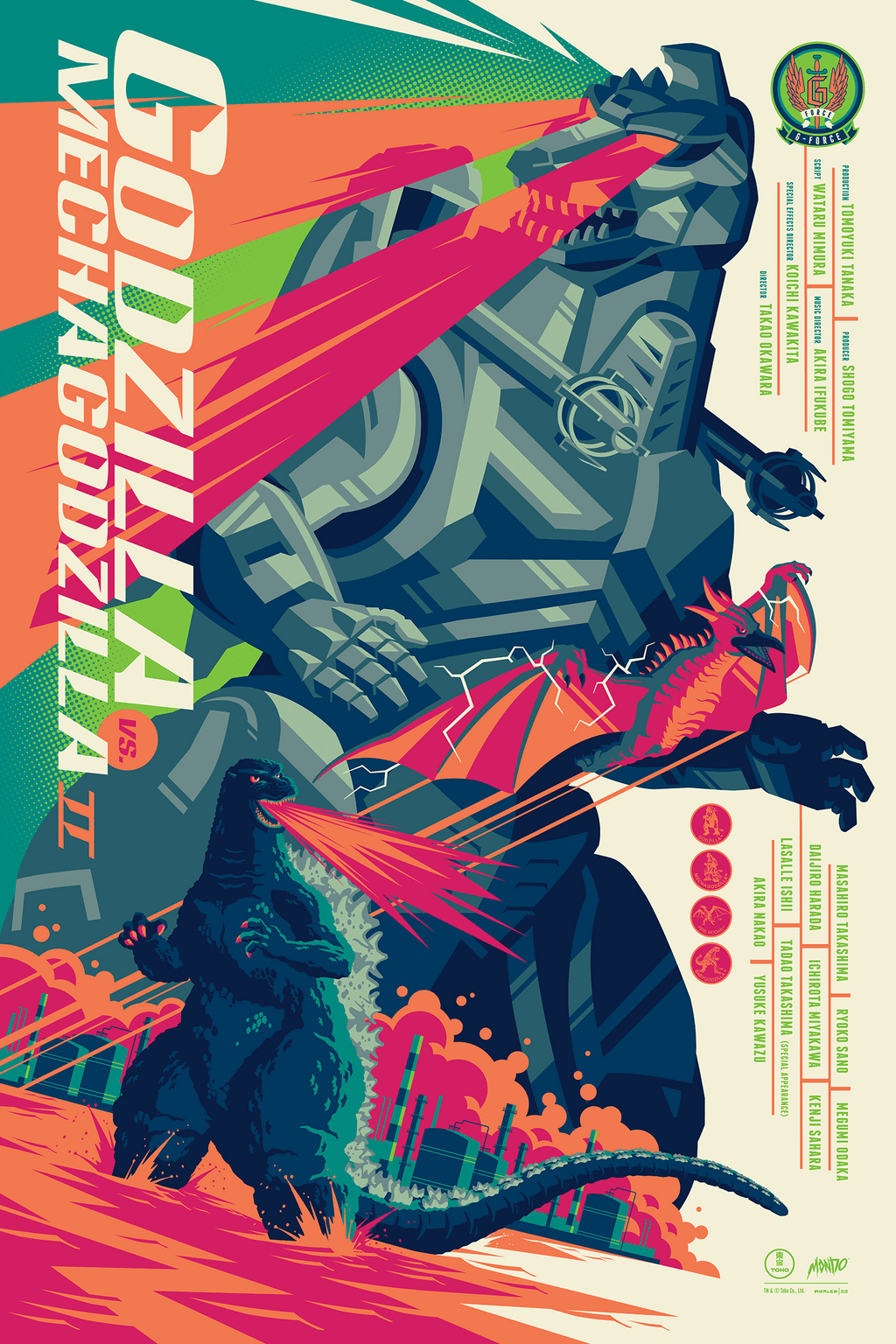 Godzilla vs. Mechagodzilla II Variant Poster - Tom Whalen