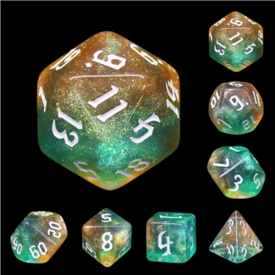 Foam Brain Games 2259 Tranquil World RPG Dice Set - FoamBrain