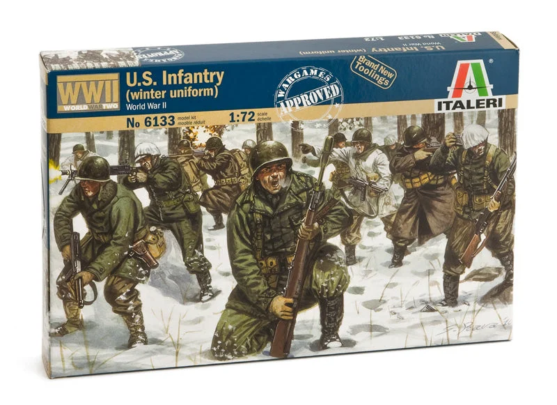 U.S. Infantry (Winter Uniforms) WWII 1/72 Scale Plastic Figures - Italeri