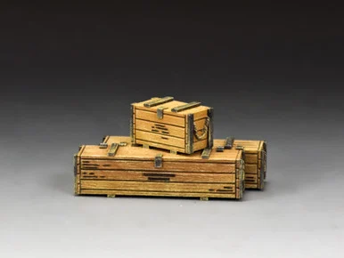KACVN161 - Wooden Ammunition & Weapons Crates (Natural Wood Colour)