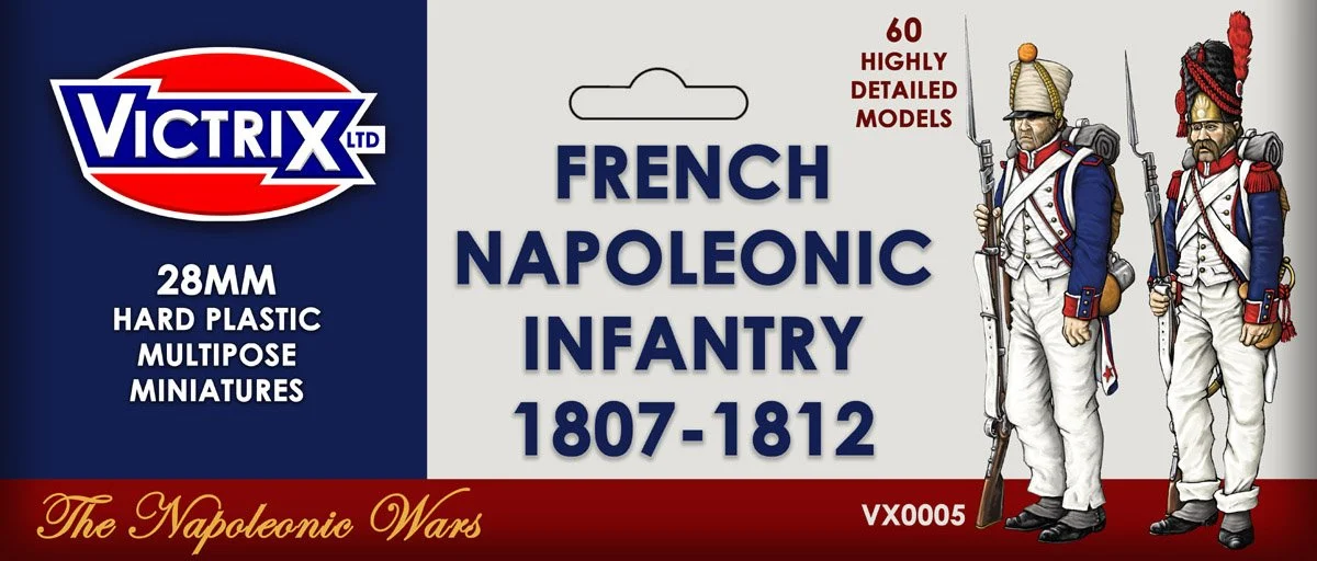 Napoleonic French Infantry 1807 - 1812, 28 mm Scale Model Plastic Figures