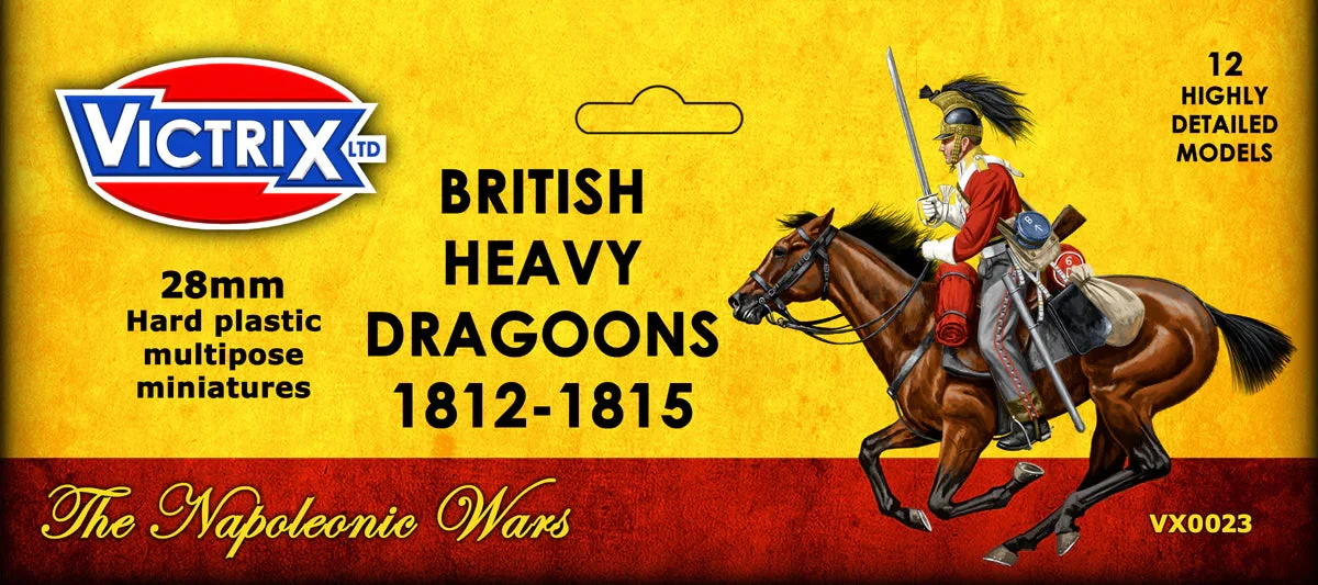 Napoleonic British Heavy Dragoons, 28 mm Scale Model Plastic Figures - Victrix