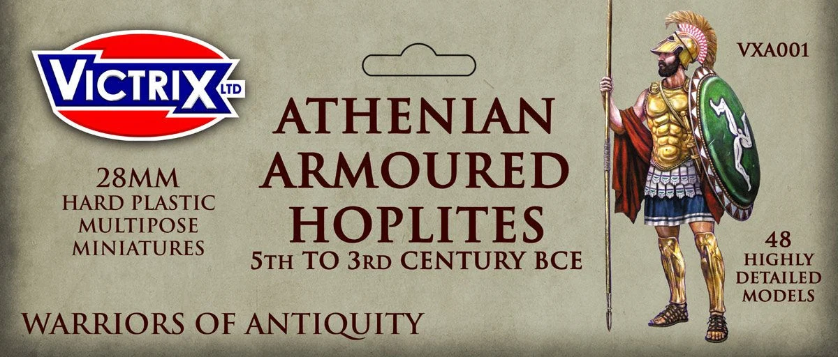 Athenian Armored Hoplites 5th To 3rd Century BCE, 28 mm Scale Model Plastic Figures - Victrix