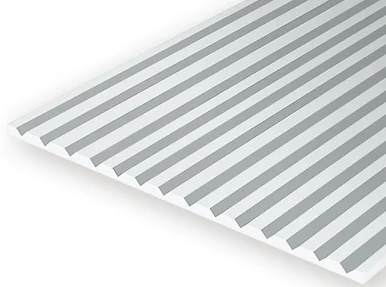 Evergreen Scale Models 2125 V-Groove Siding, .020 x 6 x 12 Sheet, .125 Spacing (1 Piece)
