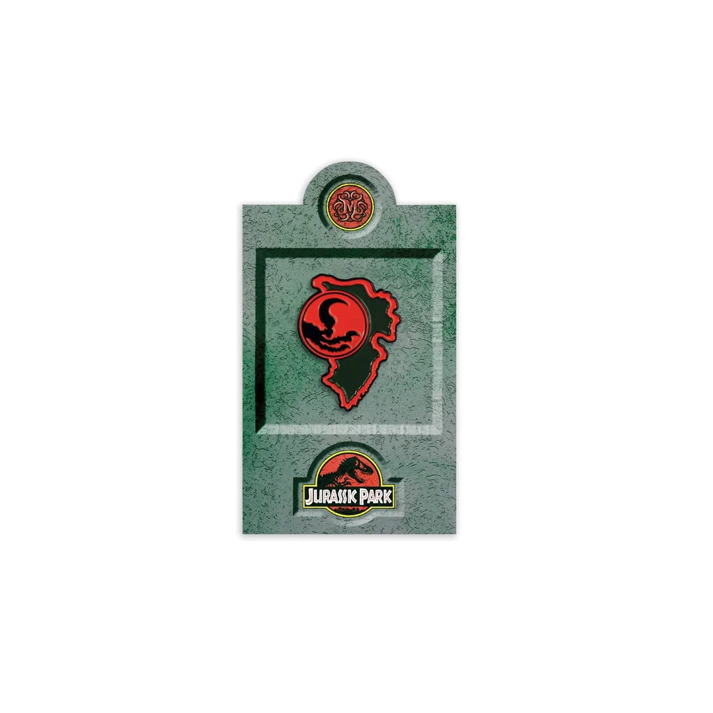 Jurassic Park – Velociraptor Paddock Sign Enamel Pin - Mondo