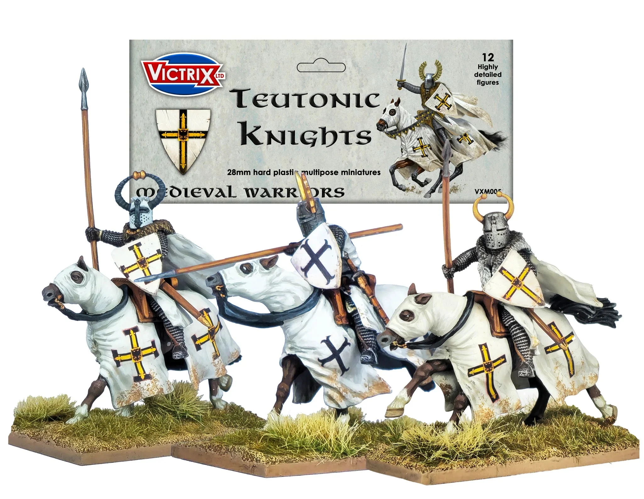 Victrix Teutonic Knights Ordensstaat 28mm Medieval Plastic Miniatures (12 Figures) – Medieval Collection