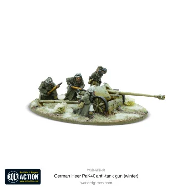 Bolt Action: Germans - Bolt Action: Germans - German Heer 75mm Pak 40 Anti Tank Gun (Winter)