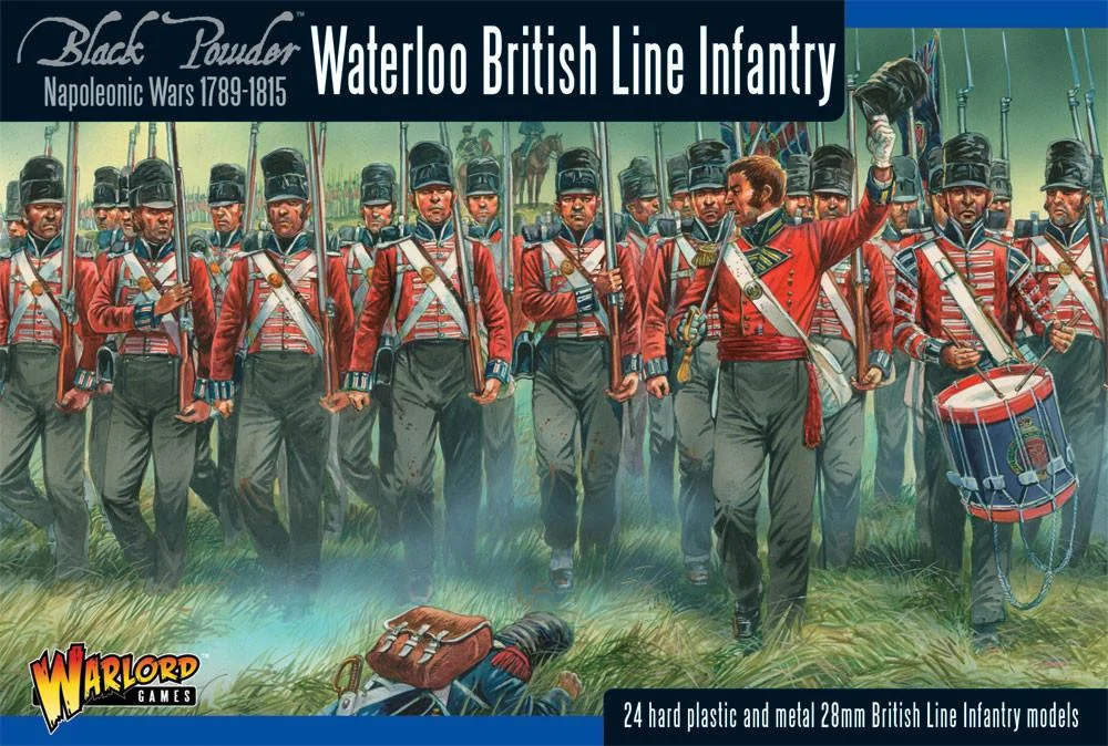 Black Powder Napoleonic Wars British Line Infantry (Waterloo), 28 mm Scale Model Figures - Warlord Games