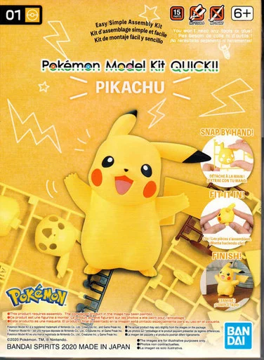 Bandai 2541922 Pokemon #01 Pikachu Model Kit Quick!
