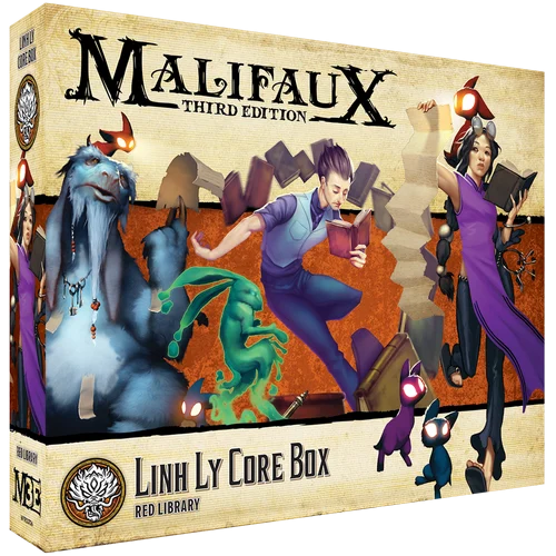 Malifaux (M3E) Ten Thunders “Master Linh Ly” Core Set, 32 mm Scale Model Plastic Figures - Wyrd Games