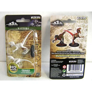 Wizkids 90047 Wizkids Deep Cuts Unpainted Miniatures: Raptors