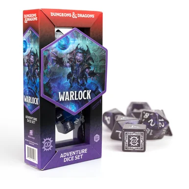 Sirius Dice SDZ2002-18 Dungeons and Dragons Adventure Dice - Warlock: Purple