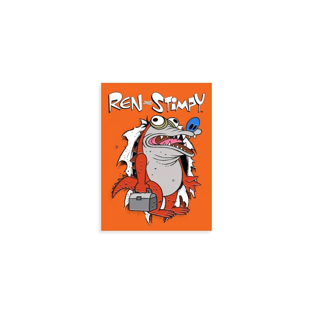 CrocoStimpy Enamel Pin - Florian Bertmer