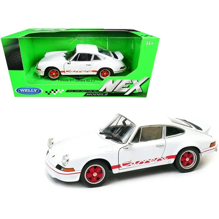 Porsche 911 Carrera RS 2.7 (White) 1:24 Diecast Model – NEX Collection - Welly