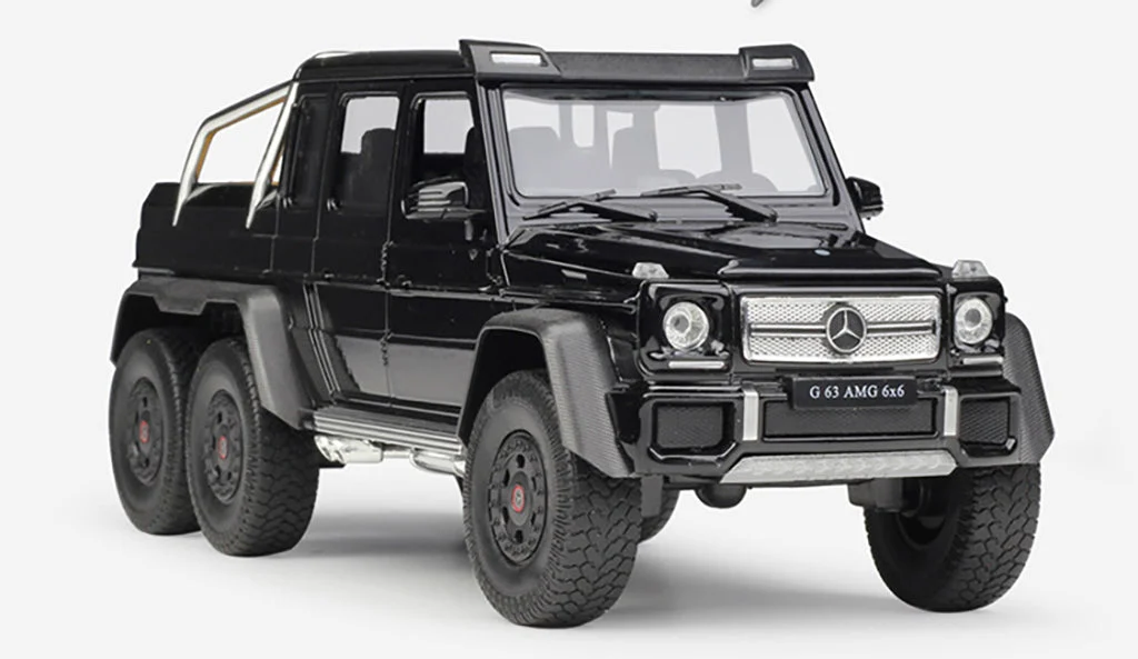 Mercedes-Benz G-Class G63 AMG 6 X 6 (Black) 1:24 Scale Diecast Model Car (No Retail Box)