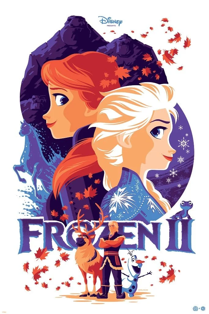 Frozen 2 Screenprinted Poster - Tom Whalen