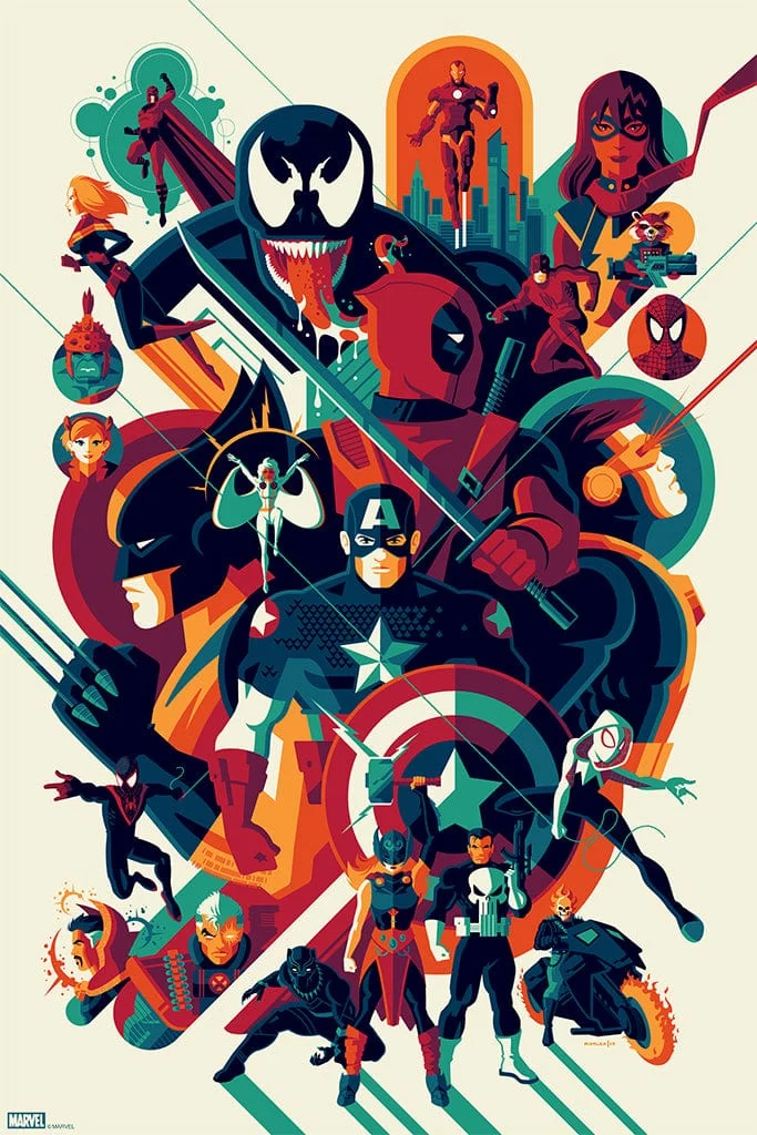 The Modern Age of Marvel Poster - Tom Whalen