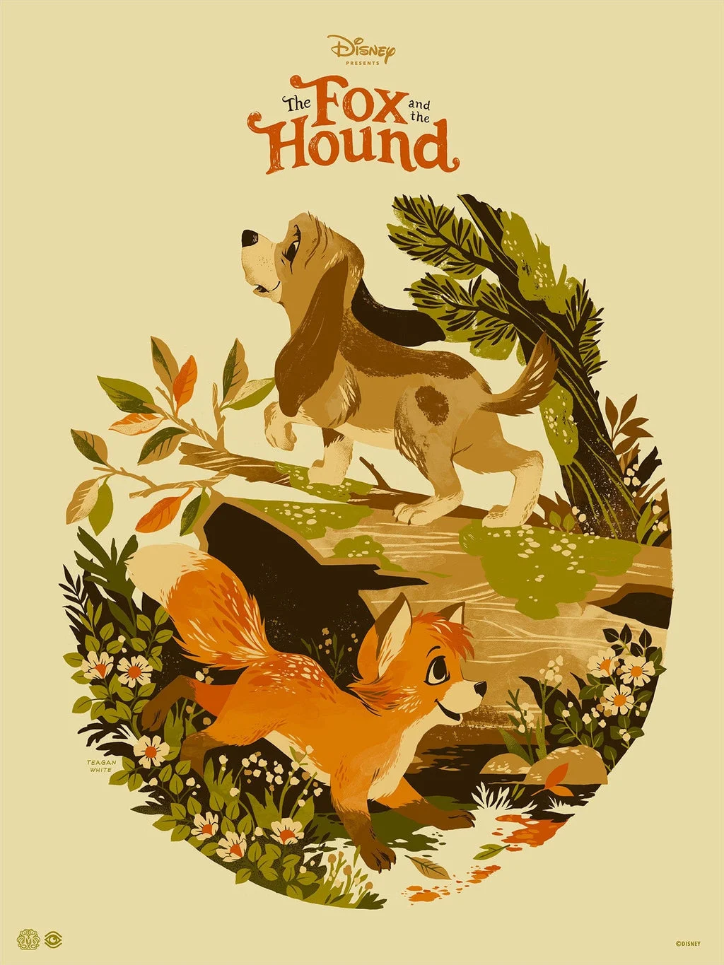 Mondo X Cyclops Print Works Print #10: The Fox and The Hound - Teagan White