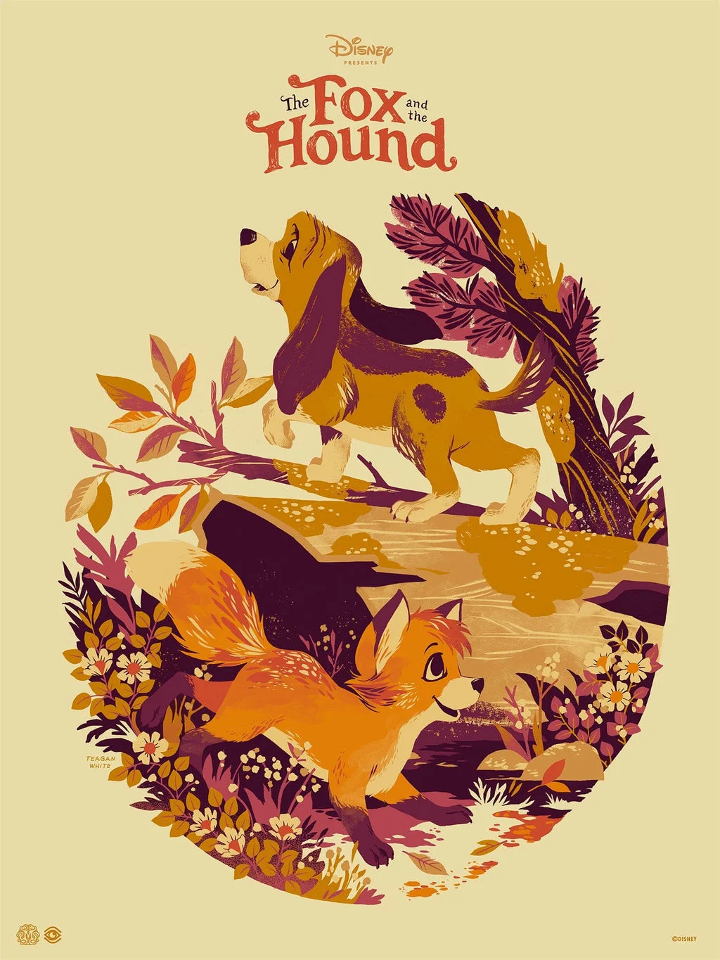 Mondo X Cyclops Print Works Print #10: The Fox and The Hound (Variant) - Teagan White