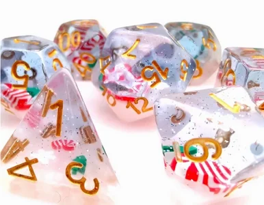Foam Brain Games 2435 Winter Stockings RPG Dice Set - FoamBrain