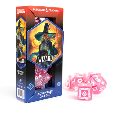 Sirius Dice SDZ2002-19B Dungeons & Dragons Adventure Dice - Wizard: Fuchsia