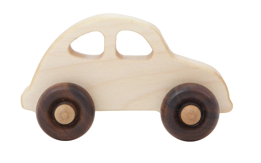 '30’s Natural Colored Wood Toy Car - Wooden Story