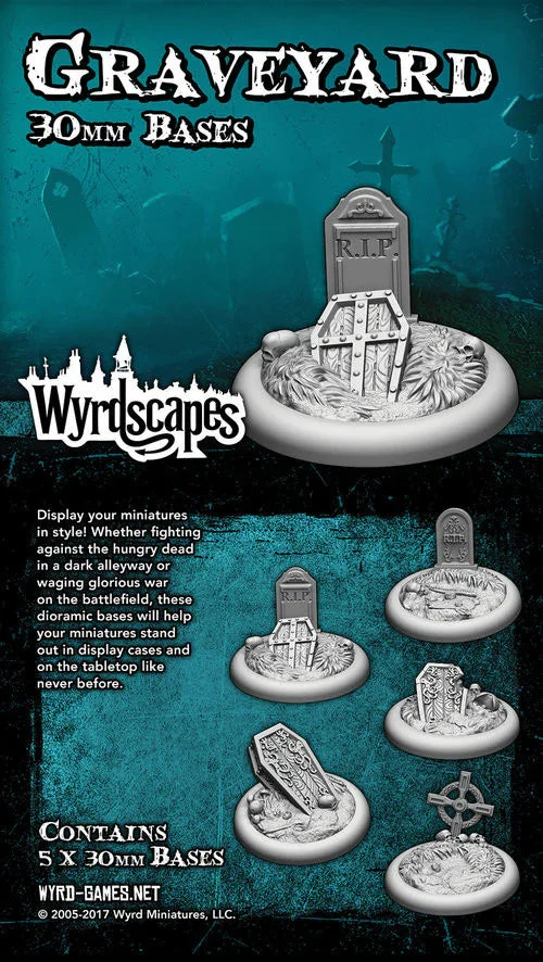 Wyrdscapes: Graveyard 30 mm Base - Wyrd Games
