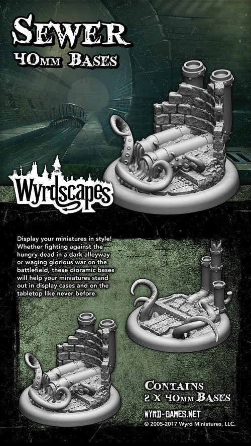 Wyrdscapes: Sewer 40 mm Base - Wyrd Games