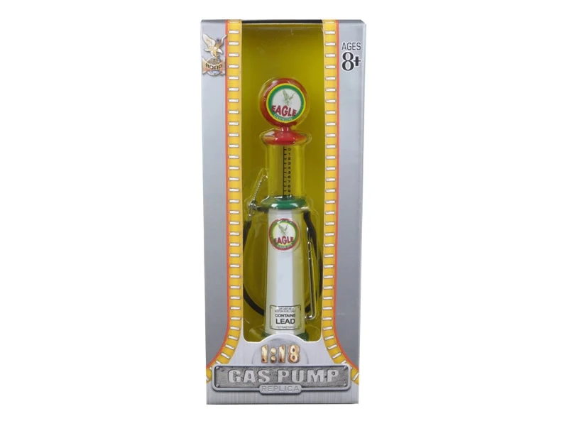 Eagle Gasoline Vintage Gas Pump Cylinder 1/18 Diecast Replica by Road Signature