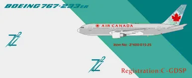 Air Canada B767-200 Reg: C-GDSP Z2400-015-25 Scale 1:400