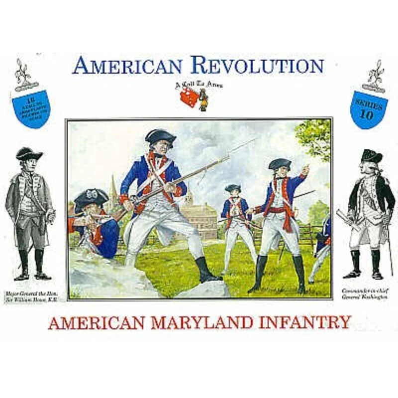 American Maryland Infantry 1/32 (54 mm) Scale Model Plastic Figures - A Call To Arms