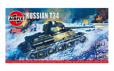 Airfix A01316V Russian T34 1/76 Scale Model Kit - Airfix Models