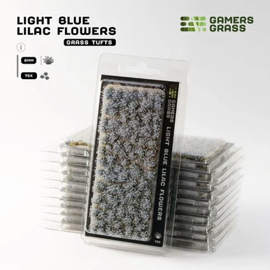 GGRFSLBL - Grass Tufts: Flowers- Light Blue Lilac Flowers