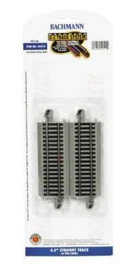 Bachmann 44514 HO Nickle Silver 4.50" Straight EZ Track Section, 4 Pack