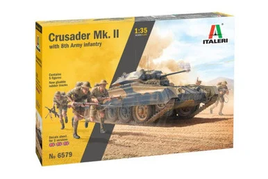 Italeri 6579 1/35 Crusader Mk II Tank w/5 8th Army Infantry