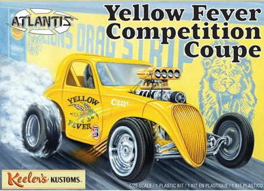 Atlantis Models 13101 Keelers Kustom's Yellow Fever Competition Coupe 1/25 Scale Model Kit