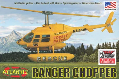 1/72 Forest Patrol Rescue Helicopter Snap Plastic Model - Atlantis Models - ATL