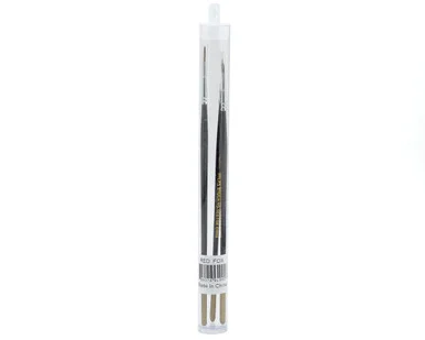 Atlas Brush Redfox 3Pc 10/0 5/0 #0 Red Sable Brush Set - Atlas Brush Company