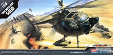 ACA12250 1:48 Academy Hughes 500D TOW Defender Helicopter
