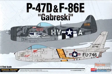 ACA12530 1:72 Academy P-47D Thunderbolt & F-86E Sabre "Gabreski" [2 kits]