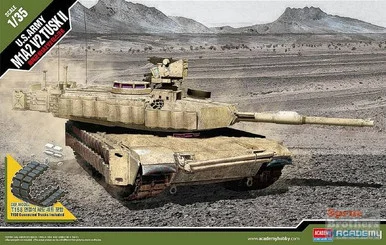 ACA13504 1:35 Academy US Army M1A2 V2 TUSK II Abrams Tank