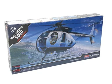 1/48 Academy 500D Police Helicopter & Motorcyle