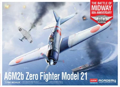 1/48 Academy A6M2b Zero Fighter Model 21 Battle of Midway