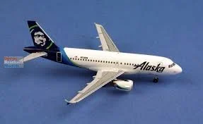 AER419530 1:400 Aeroclassics Baby-Bus Alaska Airlines A319 Reg #N530VA (pre-painted/pre-built)