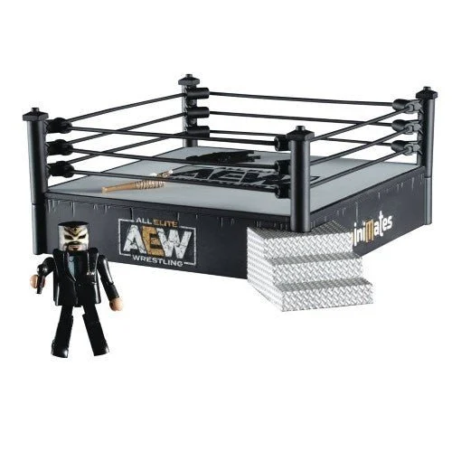 AEW Minimates Deluxe Wrestling Ring Playset with Excalibur - Diamond Select