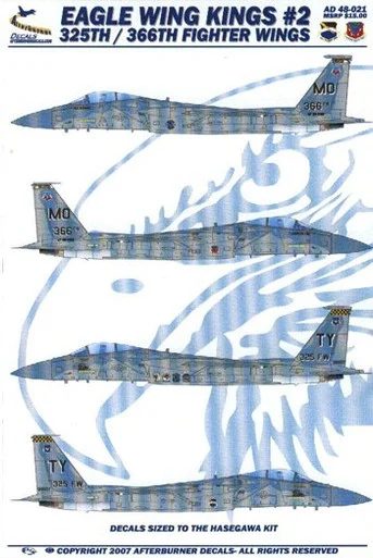 AFD48021 1:48 Afterburner Decals F-15C Eagle "Wing Kings #2"*