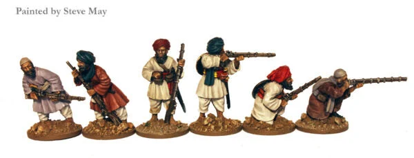 Perry Miniatures Victoria’s Little Wars Afghan Tribesmen Skirmishing with Jezails 28mm Metal Figures